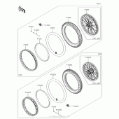 Схема узла: Колеса (Шины) для Kawasaki KLX140 KLX140G