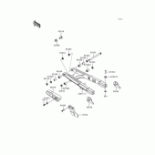 Схема узла: Задний рычаг (Маятник) для Kawasaki KL250 KLR250