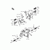 Схема узла: Подножки для Kawasaki VN900 Vulcan 900 Custom