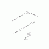 Схема узла: Тросики для Kawasaki KX250/ KX252 KX250