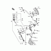 Схема вузла: Задній гальмівний циліндр Kawasaki ZX636 Ninja ZX-6R 30th Anniversary Edition