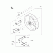 Схема вузла: Front wheel для Kawasaki ZX1100 Ninja ZX-11