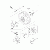 Схема вузла: Заднє колесо & Привідний ланцюг для Kawasaki ZX900 Ninja ZX-9R