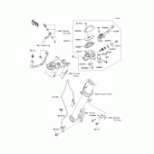 Схема вузла: Передній гальмівний циліндр для Kawasaki ER650 ER-6N ABS