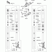 Схема узла: Вилка передней оси для Kawasaki ZX1400 ZZR1400 ABS
