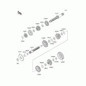 Схема узла: Трансмиссия для Kawasaki BR125 Bajaj Wind