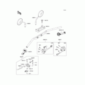 Схема узла: Руль для Kawasaki KLX250 KLX250