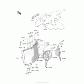Схема вузла: Радіатор для Kawasaki ZG1400 Concours 14 ABS