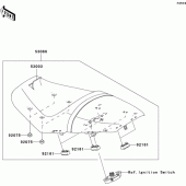 Схема узла: Сиденье для Kawasaki ZX1400 ZZR1400 ABS