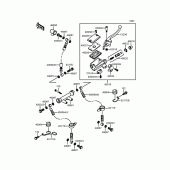 Схема вузла: Передній гальмівний циліндр для Kawasaki ZR750 Zephyr