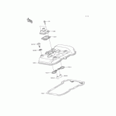 Схема вузла: Кришка ГБЦ для Kawasaki EX250 Ninja 250