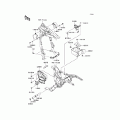 Схема вузла: Кріплення двигуна для Kawasaki VN1600 Vulcan 1600 Nomad