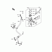 Схема узла: Передний тормозной цилиндр для Kawasaki BX250 NINJA 250SL