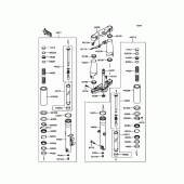 Схема вузла: Вилка передньої осі для Kawasaki VN900 Vulcan 900 Classic