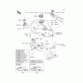 Схема вузла: Паливний бак для Kawasaki ZR750 Z750