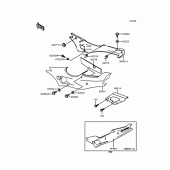 Схема узла: Задние боковые обтекатели & Защита цепи (ZXR400-L9) для Kawasaki ZX400 ZXR400