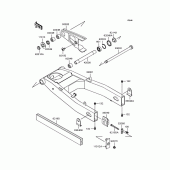 Схема вузла: Задній важіль (маятник) для Kawasaki ZX400 ZZR400