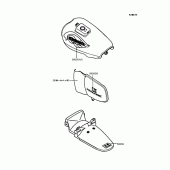 Схема вузла: Наклейки (blue/blue; EL250-C2) для Kawasaki EL250 Eliminator 250LX