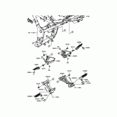 Схема вузла: Підніжки для Kawasaki EX250 Ninja 250