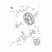 Схема вузла: Заднє колесо & Привідний ланцюг для Kawasaki EX250 Ninja 250R
