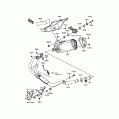 Схема вузла: Вихлопна система для Kawasaki EX300 Ninja 300 ABS