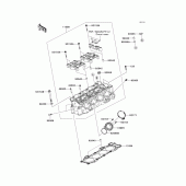 Схема узла: Головка цилиндра для Kawasaki ZX600 Ninja ZX-6R