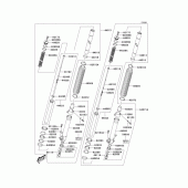 Схема узла: Вилка передней оси для Kawasaki KLX400 KLX400SR
