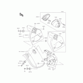 Схема вузла: Задній ліхтар (Стоп-сигнал) для Kawasaki BJ250 Estrella