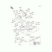 Схема вузла: Задні бічні обтічники & Захист ланцюга для Kawasaki ZR750 ZR-7