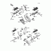 Схема вузла: Підніжки для Kawasaki VN1500 Vulcan 1500L