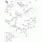 Схема вузла: Taillight(s) для Kawasaki EX500 EX500