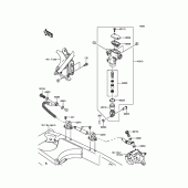Схема узла: Задний тормозной цилиндр для Kawasaki KLX140 KLX140L