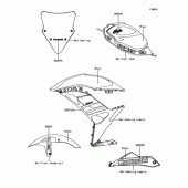Схема вузла: Наклейка(Синій)(KJF) для Kawasaki EX650 Ninja 650 ABS