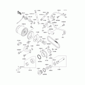 Схема вузла: Масляний насос & Масляний фільтр для Kawasaki VN800 Vulcan 800 Drifter