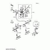 Схема вузла: Передній гальмівний циліндр для Kawasaki ZX600 Ninja 600R