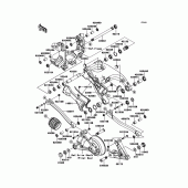 Схема узла: Задний рычаг (Маятник) для Kawasaki ZG1400 1400GTR ABS