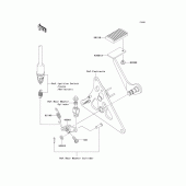Схема вузла: Brake pedal/torque link для Kawasaki VN1600 Vulcan 1600 Mean Streak