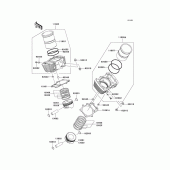 Схема вузла: Циліндр & Поршень для Kawasaki VN1600 Vulcan 1600 Nomad