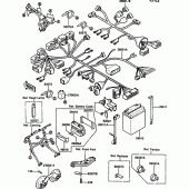 Схема вузла: Електроустаткування для Kawasaki ZG1000 1000GTR