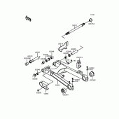 Схема вузла: Задній важіль (Маятник) для Kawasaki ZX900 GPZ900R