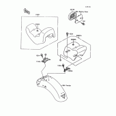 Схема вузла: Сидіння для Kawasaki VN1500 Vulcan 1500L