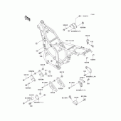 Схема вузла: Кріплення двигуна для Kawasaki KLX650