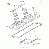 Схема узла: Клапанная крышка для Kawasaki ZX1000 Ninja 1000 ABS