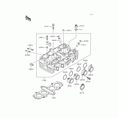 Схема вузла: Головка циліндра для Kawasaki ZR750 ZR-7