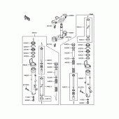 Схема вузла: Вилка передньої осі для Kawasaki ZR1100 Zephyr 1100