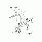 Схема узла: Переднее крыло для Kawasaki ER650 Z650 ABS