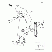 Схема вузла: Переднє крило для Kawasaki EX650 Ninja 650 ABS