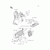Схема узла: Радиатор (b7f/b8f) для Kawasaki KLE650 Versys 650