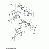 Схема вузла: Поворотники для Kawasaki ZX600 Ninja 600R