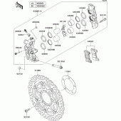 Схема узла: Передний тормоз для Kawasaki ZX1000 Z1000SX